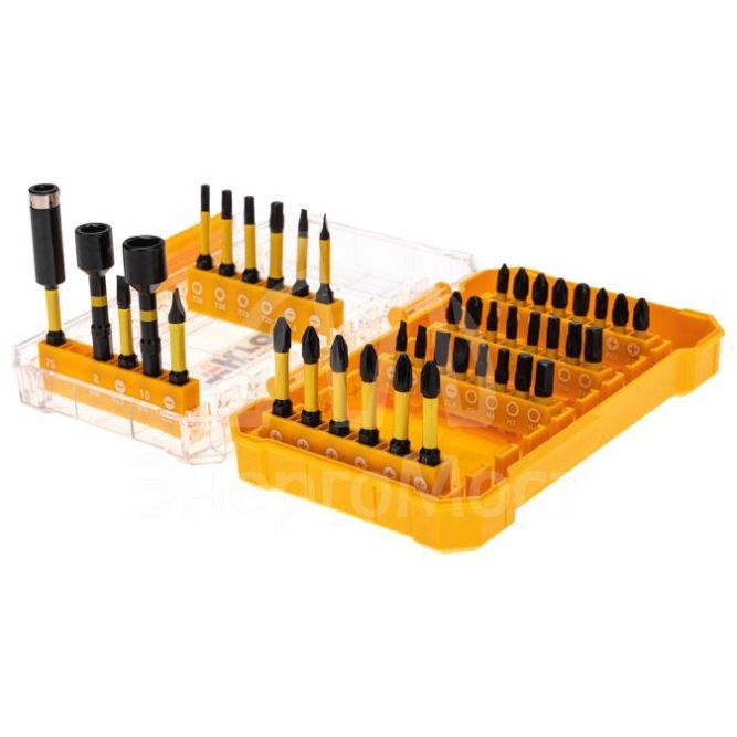 Набор торсионных бит с магнитным держателем и торцевыми головками пластик. кейс 41шт Kranz KR-92-0463