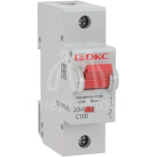 Выключатель автоматический модульный YON MD125-1C125-8ln DKC MD125-1C125