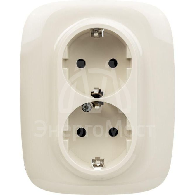 Розетка 2-м СП Valena Allure 16А IP20 250В 2х2К+З с лиц. панелью защ. шторки безвинт. зажимы сл. кость Leg 753826