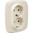 Розетка 2-м СП Valena Allure 16А IP20 250В 2х2К+З с лиц. панелью защ. шторки безвинт. зажимы сл. кость Leg 753826
