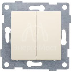 Выключатель 2-кл. СП Ugra 10А 250В механизм беж. GUSI С11В2-003