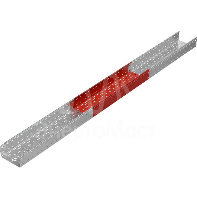 Лоток листовой перфорированный 200х100 L3000 сталь 0.7мм &amp;quot;БЫСТРЫЙ МОНТАЖ ПЛЮС&amp;quot; LPplus100-200-0.7-3000 оцинк. КМ PL0272