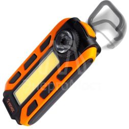 Фонарь-светильник 5ВтCOB+1ВтLED коллимат. линза 3xAAА корпус ABS-пластик магнит крюк зажим рабочая серия КОСМОС KOS703B