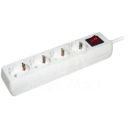 Удлинитель 4х3м с заземл. 16А IP20 У04К с выкл. ПВС 3х1 IEK WYP10-16-04-03-ZK-N