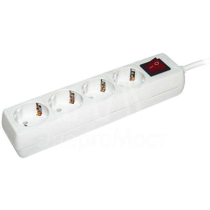 Удлинитель 4х3м с заземл. 16А IP20 У04К с выкл. ПВС 3х1 IEK WYP10-16-04-03-ZK-N