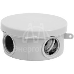 Коробка распределительная ОП 85х40мм 4 каб. вводов IP54 сер. (круг.) TOKOV ELECTRIC TKE-KR-85-40-C06