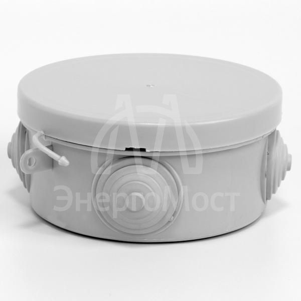 Коробка распределительная ОП 85х40мм 4 каб. вводов IP54 сер. (круг.) TOKOV ELECTRIC TKE-KR-85-40-C06