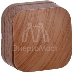 Переключатель проходной 1-кл. ОП GLORY 10А ВСп10-1-0-ХД дуб IEK EVH12-K24-10