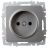 Розетка 1-м СП BRITE РС10-1-0-БрС 10А без заземл. без защ. шторок сталь IEK BR-R10-10-K46