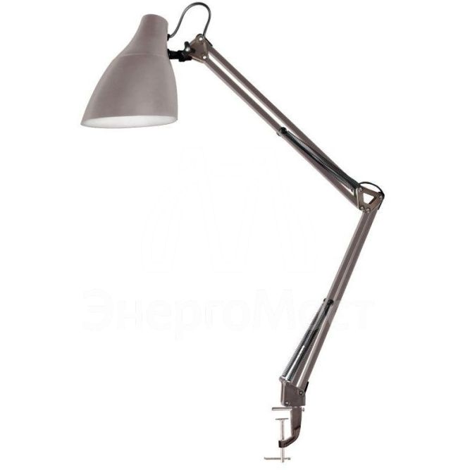 Светильник KD-335 C26 настольный с метал. струбциной 230В 40Вт E27 тауп Camelion 13878