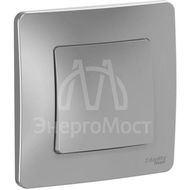 Переключатель 1-кл. СП Blanca 10А IP20 (сх. 6) 250В алюм. SchE BLNVS010603