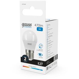 Лампа светодиодная Elementary Globe 6Вт E27 6500К Gauss 53236