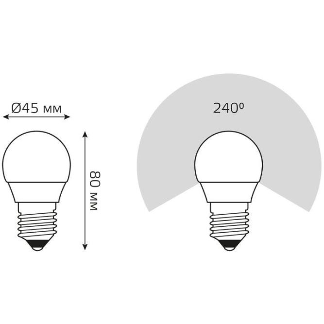 Лампа светодиодная Elementary Globe 6Вт E27 6500К Gauss 53236