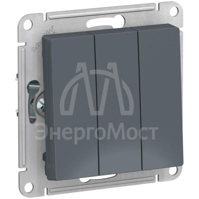 Механизм выключателя 3-кл. СП AtlasDesign 10А IP20 (сх. 1+1+1) 10AX грифель SchE ATN000731