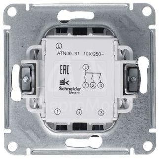 Механизм выключателя 3-кл. СП AtlasDesign 10А IP20 (сх. 1+1+1) 10AX грифель SchE ATN000731