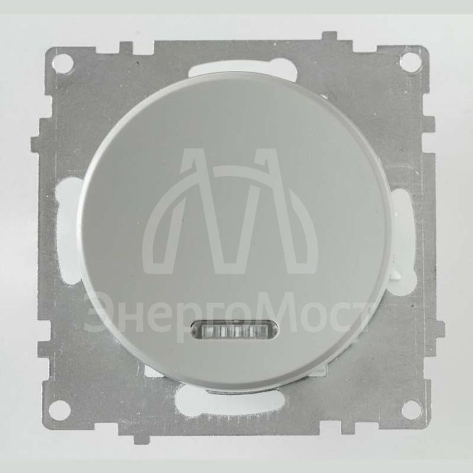 Механизм выключателя 1-кл. СП Florence 10А IP20 с подсветкой сер. 1E31701302 OneKeyElectro 2172847