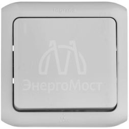 Выключатель 1-кл. ОП Quteo 10А IP44 250В 10AX сер. Leg 782330