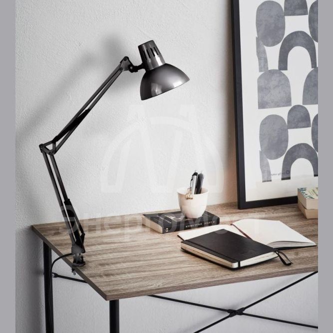 Светильник KD-312 настол. струбцина 230В 60Вт E27 черн. Camelion 10999