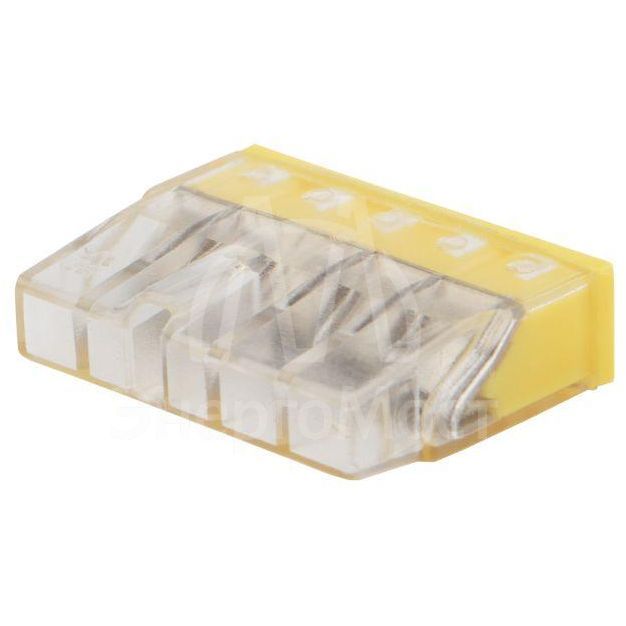 Экспресс-клемма строительно-монтажная СМК 2273-245 5-проводная 0.5-2.5кв.мм с пастой (блист.6шт) Rexant 07-3219-6