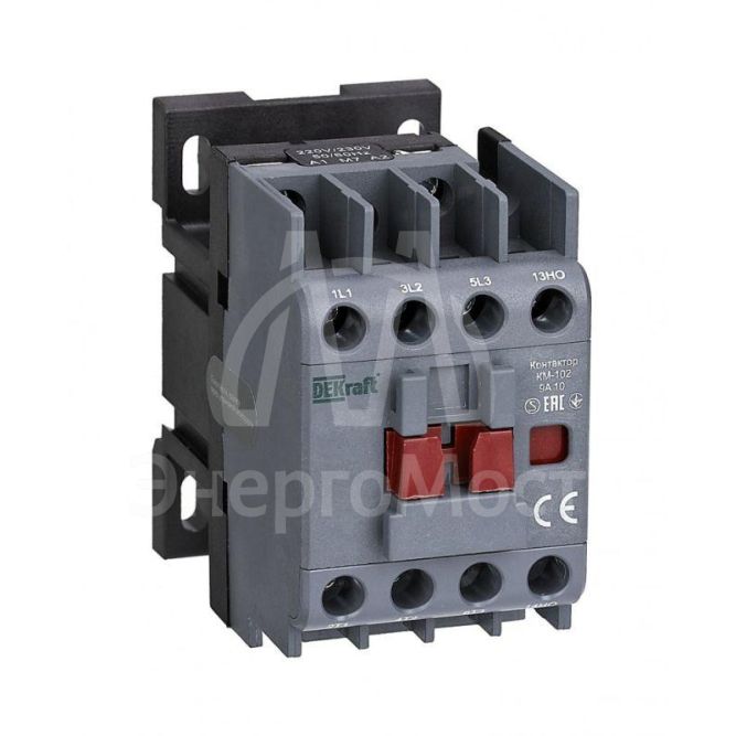 Контактор 9А 380В АС АС3 АС4 1НО+1НЗ КМ-102 DEKraft 21904DEK