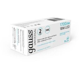 Светильник светодиодный Universal 18Вт 4000К IP65 1700лм 570х60х55мм ДСП линейный сквозная проводка матов. рассеив. GAUSS 843424218