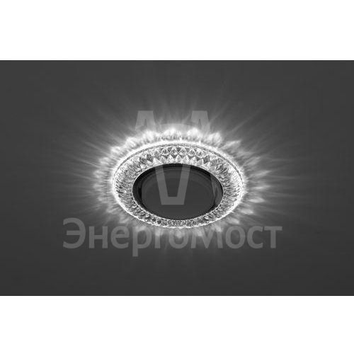 Светильник светодиодный DK LD23 SL/WH GX53 точечный; декор со светодиодной подсветкой прозр. ЭРА Б0029627