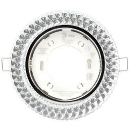 Светильник светодиодный DK LD23 SL/WH GX53 точечный; декор со светодиодной подсветкой прозр. ЭРА Б0029627