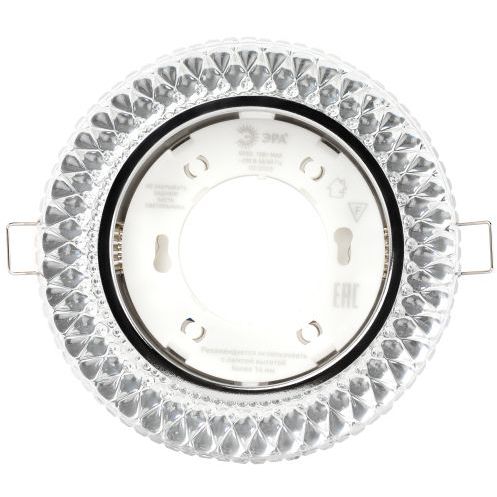 Светильник светодиодный DK LD23 SL/WH GX53 точечный; декор со светодиодной подсветкой прозр. ЭРА Б0029627