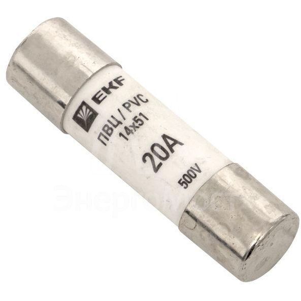 Вставка плавкая цилиндрическая ПВЦ 14х51 20А EKF pvc-14x51-20
