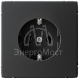 Розетка ArtGallery 16А с заземл. механизм карбон SE GAL001043