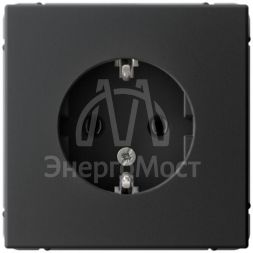 Розетка ArtGallery 16А с заземл. механизм карбон SE GAL001043