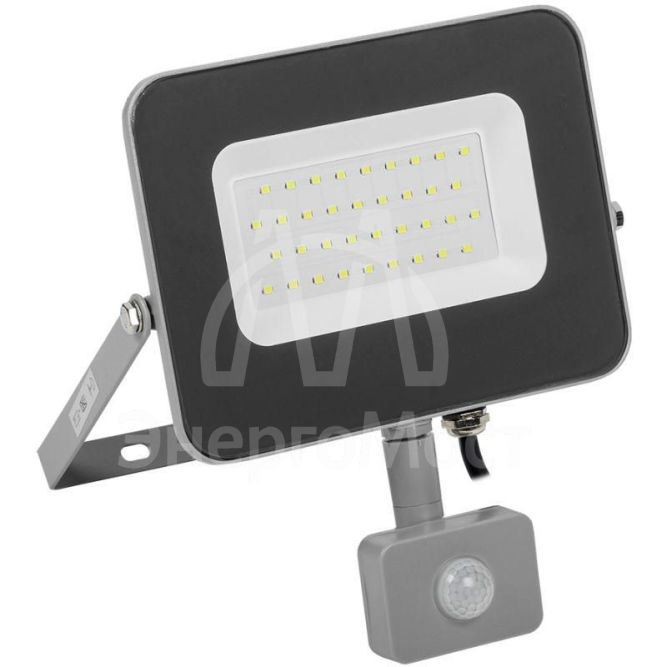 Прожектор СДО 07-30Д LED 30Вт IP44 6500К с датчиком движ. сер. IEK LPDO702-30-K03