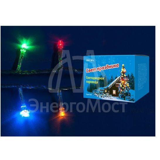Гирлянда LED с контроллером ULD-S0280-020/DTA MULTI IP20 20 диодов 2.8 м разноцвет. провод прозр Uniel 07916