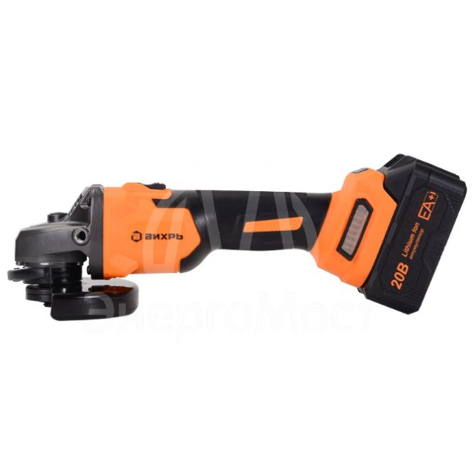 Углошлифовальная машина аккумуляторная Вихрь АУШМ-125/20Li-R (в комплекте 1 АКБ и ЗУ) ЕА+ в кейсе