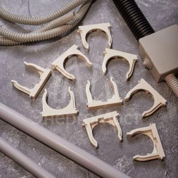 Крепеж-клипса для монтажного пистолета d50мм бел. (уп.25шт) Rexant 28-0450-3