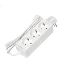 Удлинитель 3х3м с заземл. 10А IP20 2.2кВт ПВС 3х0.75 бел. DOMTOK 2375