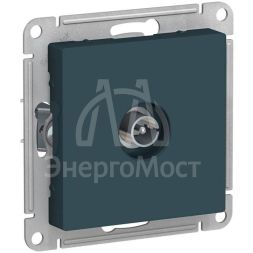 Розетка телевизионная TV AtlasDesign коннектор механизм изумруд SE ATN000893