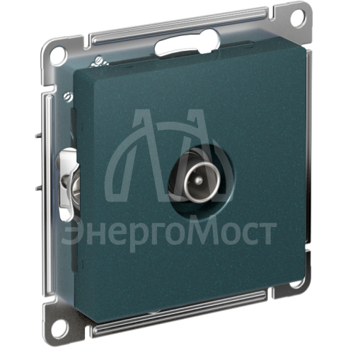 Розетка телевизионная TV AtlasDesign коннектор механизм изумруд SE ATN000893