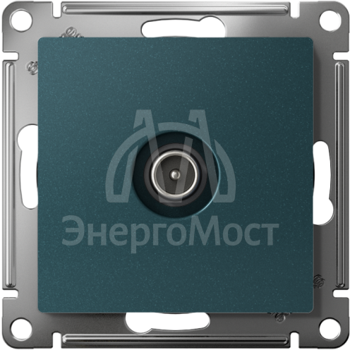 Розетка телевизионная TV AtlasDesign коннектор механизм изумруд SE ATN000893