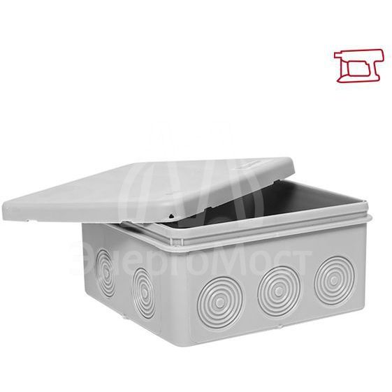 Коробка распределительная КМР-030-035 100х100х50 IP54 с крышкой для прямого монтажа без мембранных вводов сер. EKF plc-kmr-030-034