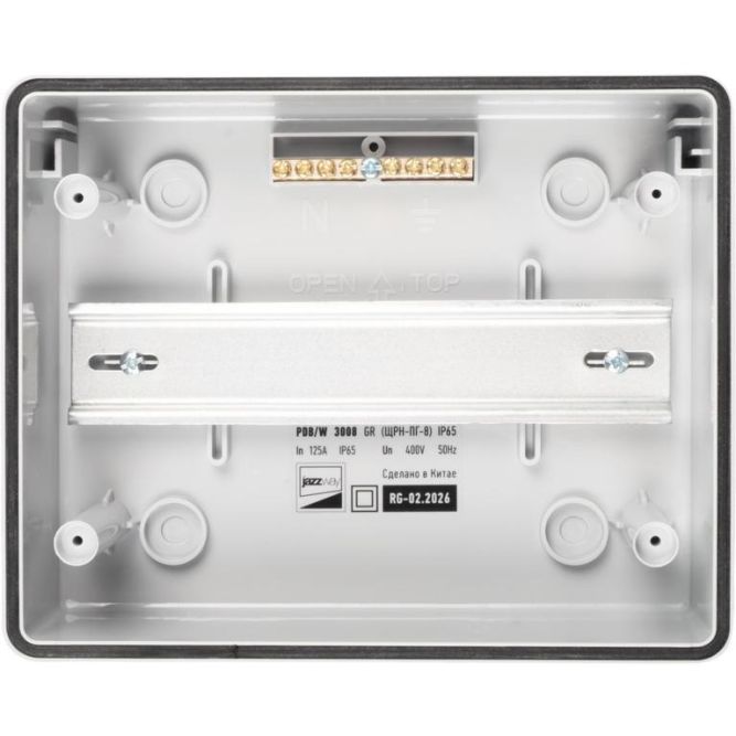 Бокс модульный накладной PDB/W 3008 GR (ЩРН-ПГ- 8) IP65 пластик. Pro JazzWay 5071988