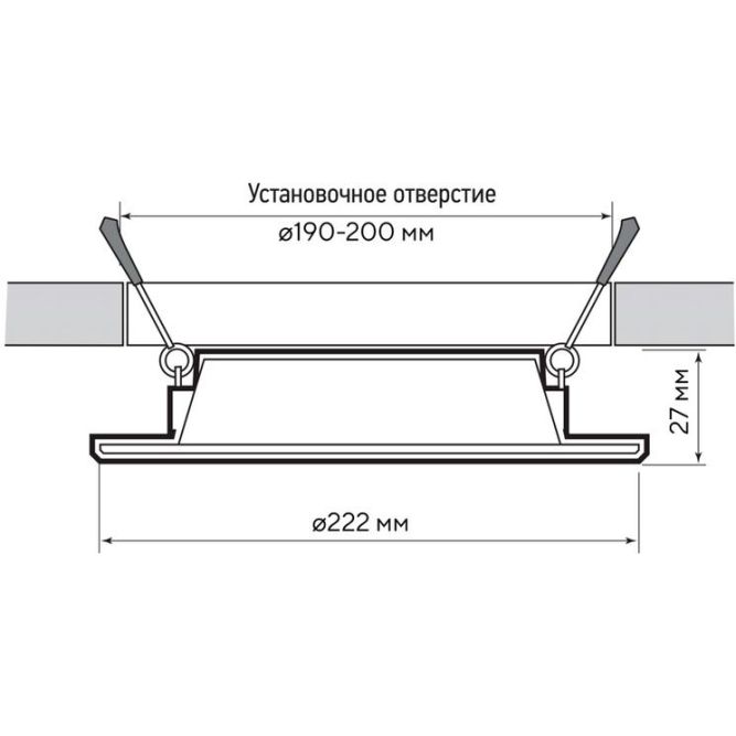 Светильник светодиодный встраиваемый PLED DL6 20Вт 6500К WH Downlight IP40 Jazzway 5036376