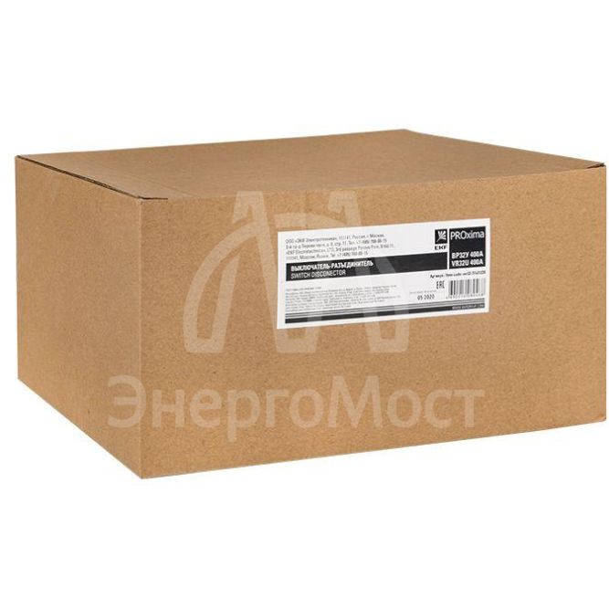 Выключатель-разъединитель ВР32У-37А31220 400А 1 напр. с дугогасит. камерами несъемная лев./прав. рукоятка MAXima EKF uvr32-37a31220