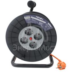 Удлинитель на катушке 4х20м с заземл. 6А IP20 3х0.75 TOKOV ELECTRIC TKE-SK20-075-Z