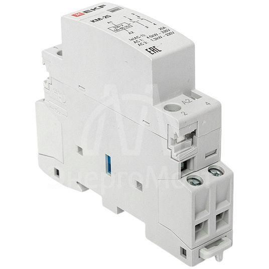 Контактор модульный КМ 25А 2NО (1 мод.) EKF km-1-25-20