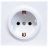 Розетка 1-мест. с заземл. LETO ПБТ бел. LEZARD 752-0200-122B