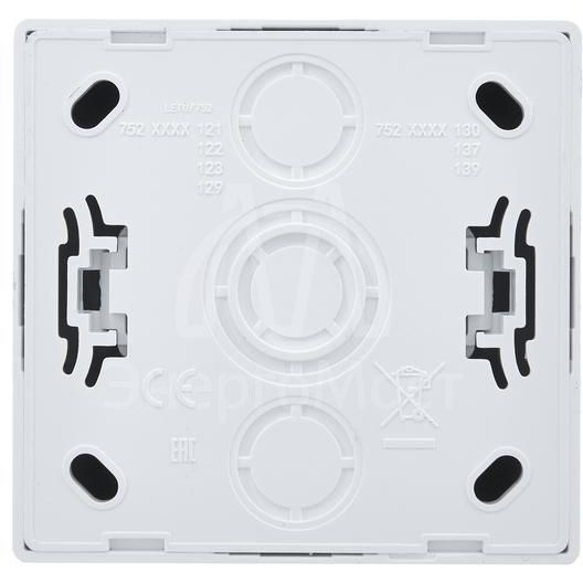 Розетка 1-мест. с заземл. LETO ПБТ бел. LEZARD 752-0200-122B