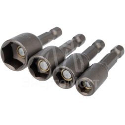 Набор ключей-насадок магнитных 6/8/10/13х48мм с шестигранной головкой Kranz KR-92-0408