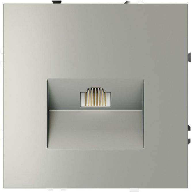 Розетка компьютерная 1-м СП S70 RJ45 кат.6 механизм сталь Voltum VLS060105