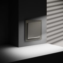 Выключатель 1-кл СП S70 10А с подсветкой механизм шелк Voltum VLS010204